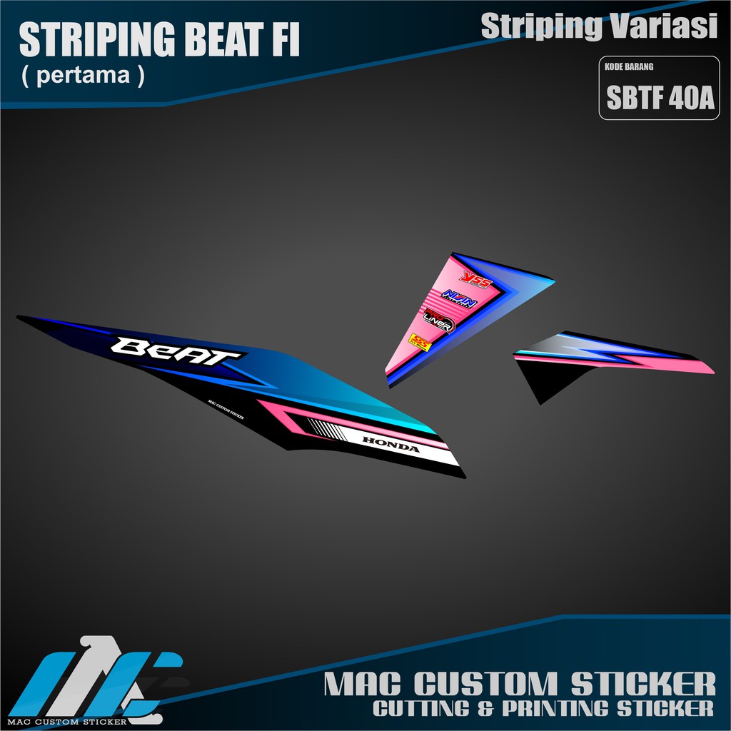 Jual Striping Variasi Beat Fi Generasi Pertama Sbtf Sbtf Stiker Best Seller Shopee