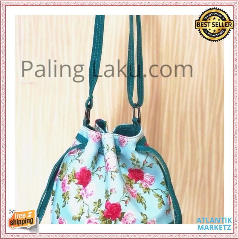 Valerie Korea Tas Fashion Serut Shabby Chic - Biru