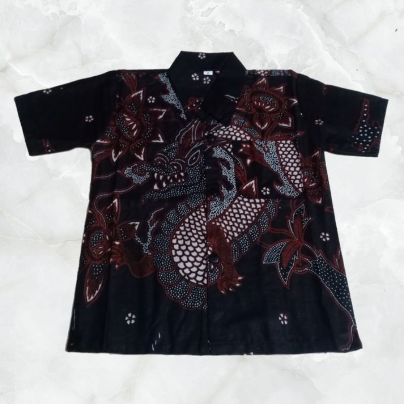 Baju Batik Anak Laki Laki Umur 1-4 Tahun Terbaru / Atasan Hem Kemeja Lengan Pendek Anak Cowok Murah.