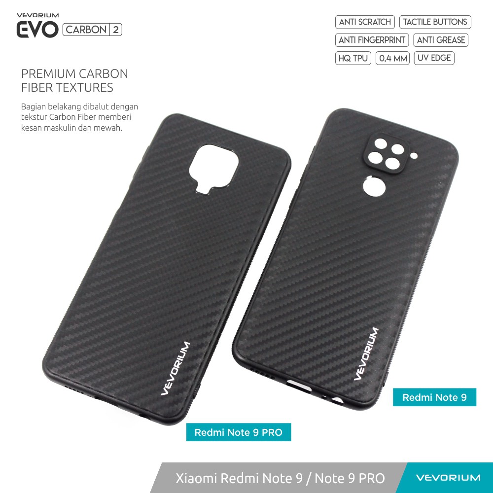 VEVORIUM EVO CARBON Xiaomi Redmi Note 9 PRO Note 9 Soft Case Softcase