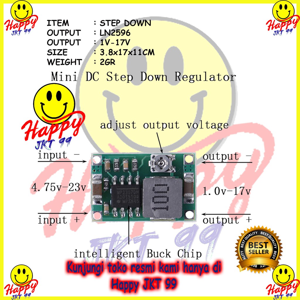 [ HAPPY JKT 99 ] GACUN STEPDOWN REGULATOR OUTPUT 1-17V ORIGINAL