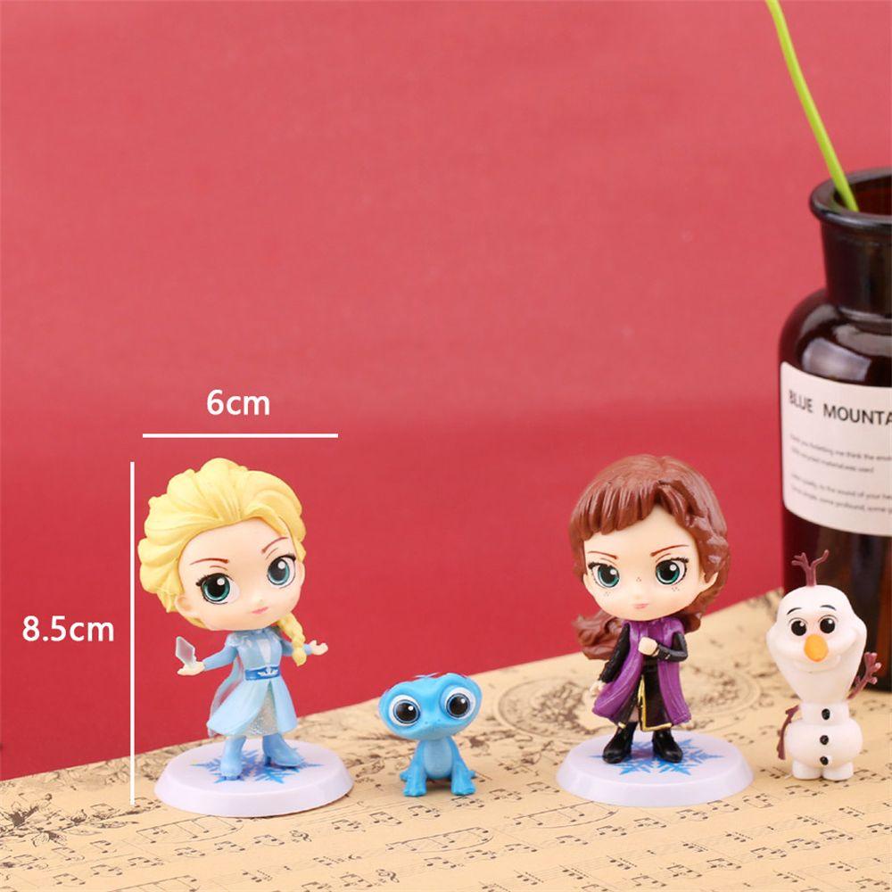 Lanfy Snow Queen Figure Hadiah Anak Dekorasi Rumah Gambar Kartun Hadiah Natal Figure Model Mainan PVC Action Figure