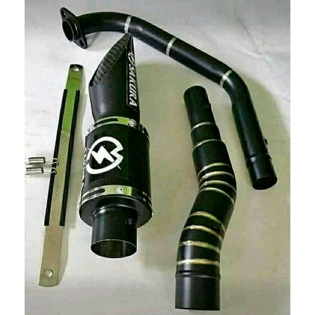 KNALPOT R15 v1/v2/v3 SAKURA blackdoff untuk R15 VXION MXKING GSX CB15R DLL