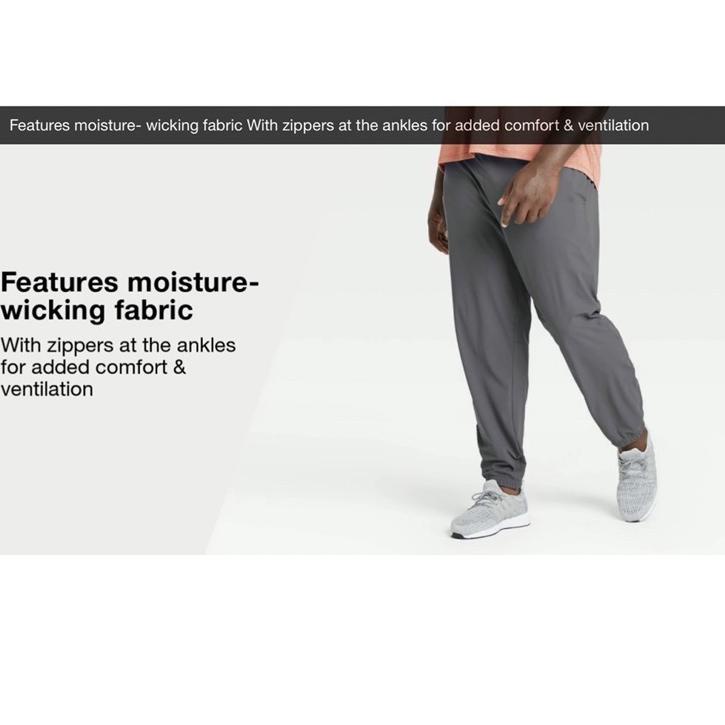 HARGA TERMURAAH.. All in motion mens lightweight run pants - running pants
