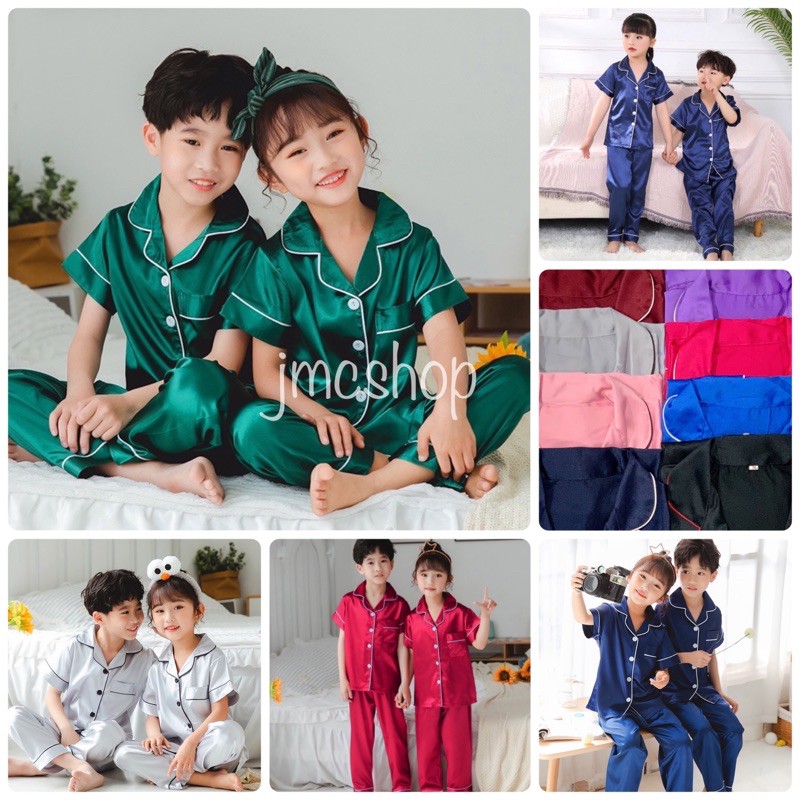 bajutidur piyama anak SATIN exclusive lengan pendek celana panjang