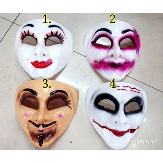Cuci Gudang Topeng Seram Wanita Jababukis Scary Halloween Mask Jabbavockez Cosplay Trendi