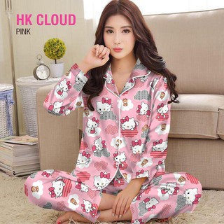 PLUTO Stelan Baju  Tidur  Wanita Dewasa  Piyama PP Pajamas HK 