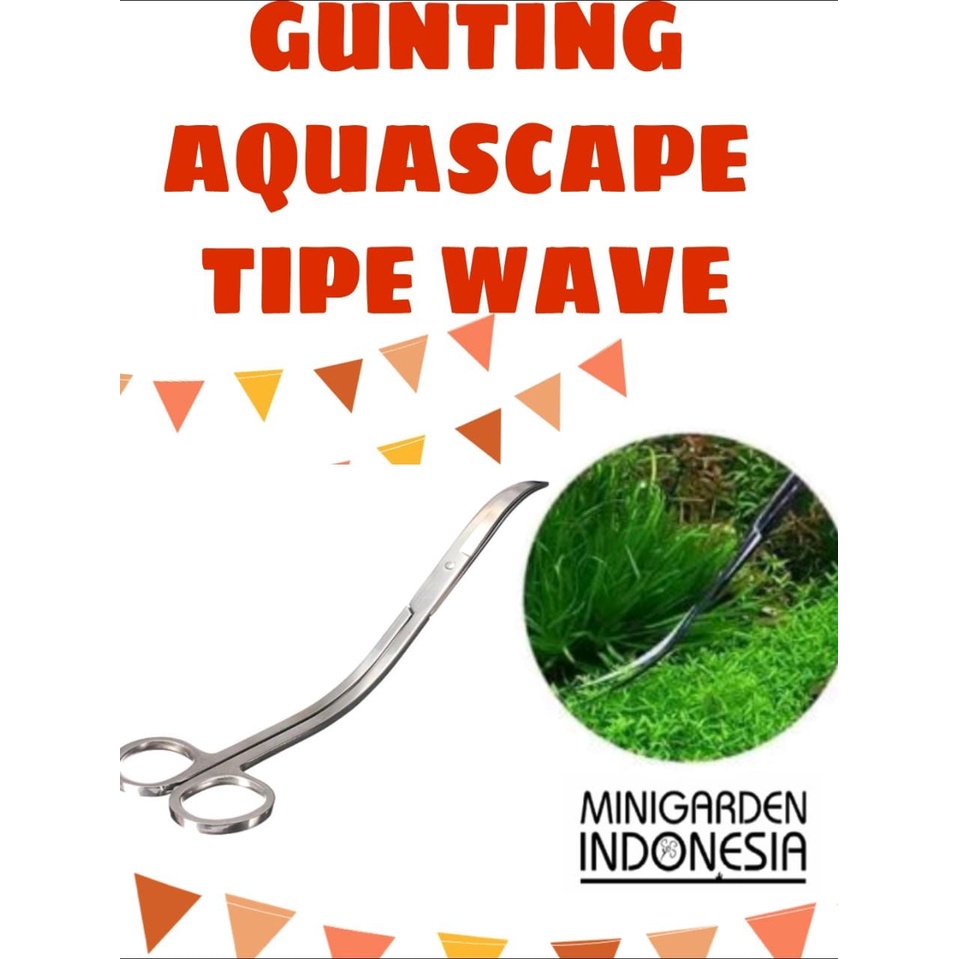 GUNTING AQUASCAPE OMBAK gunting gelombang wave scissors aquascaping