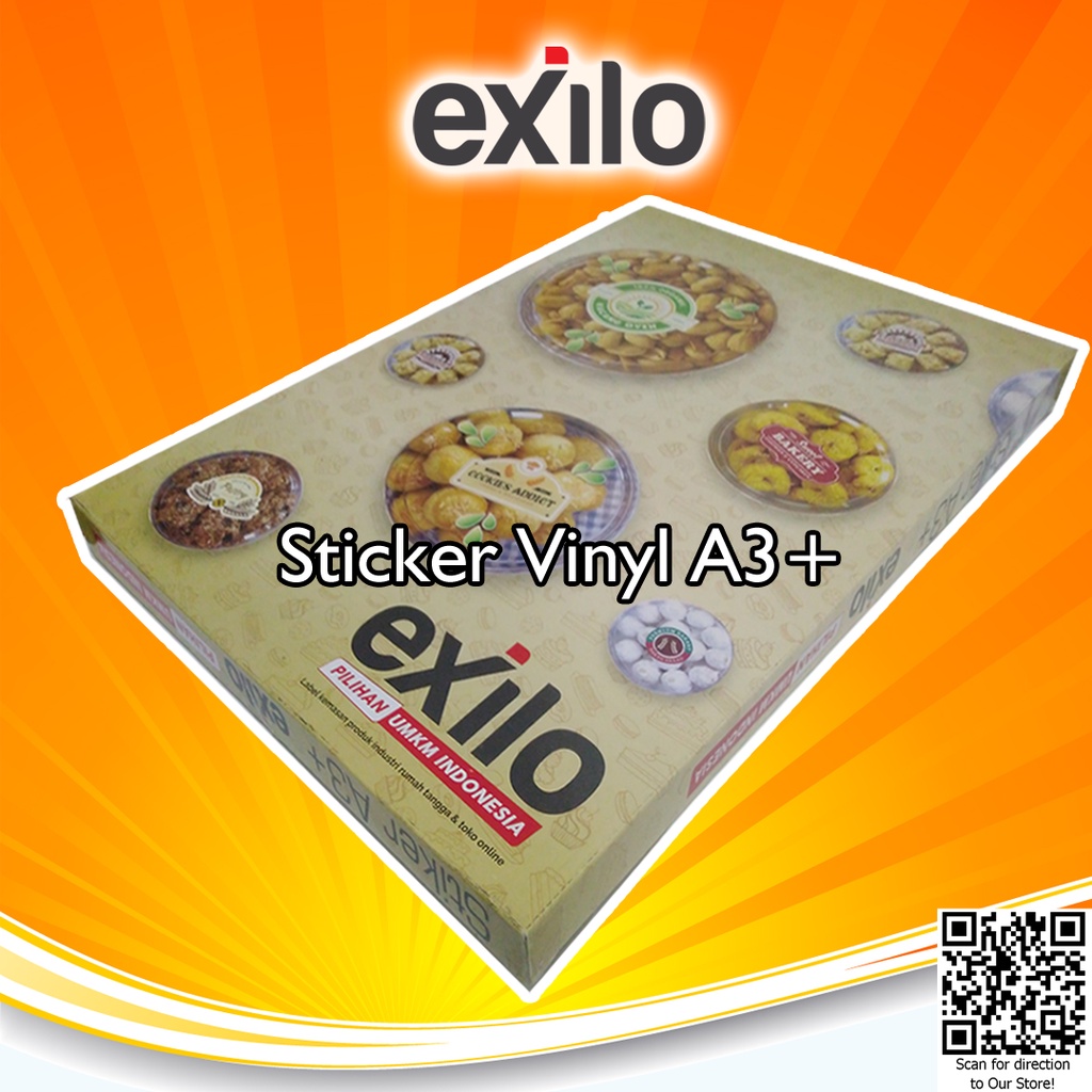 Stiker Vinyl A3+ Matte /Gloss/Transparant Exilo for LASER PRINTER