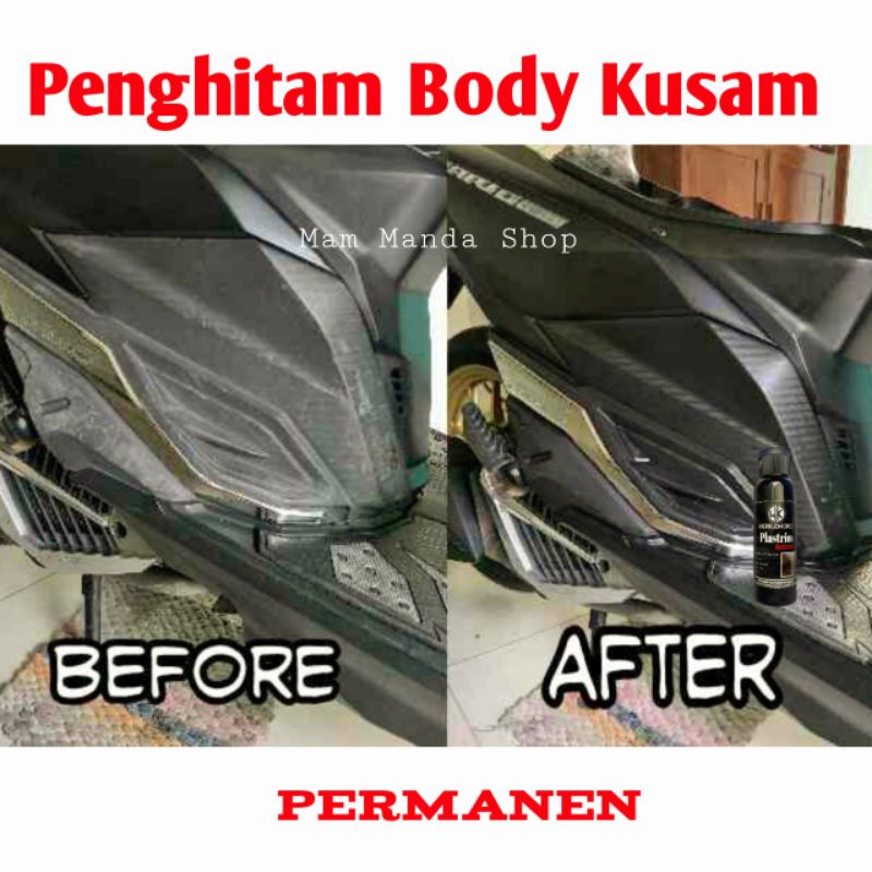 WK Penghitam Permanen &amp; Pengkilap Body Motor Mobil Efek Daun Talas / Perawatan Kendaraan