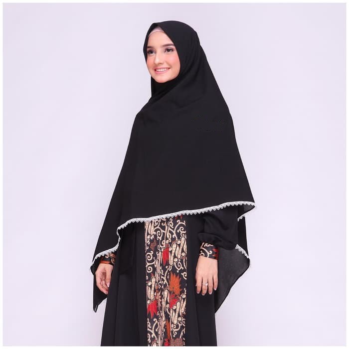 Jilbab Hijab Khimar Instan Raine Renda Jumbo Syari Bahan Diamond Premium 150x150-6