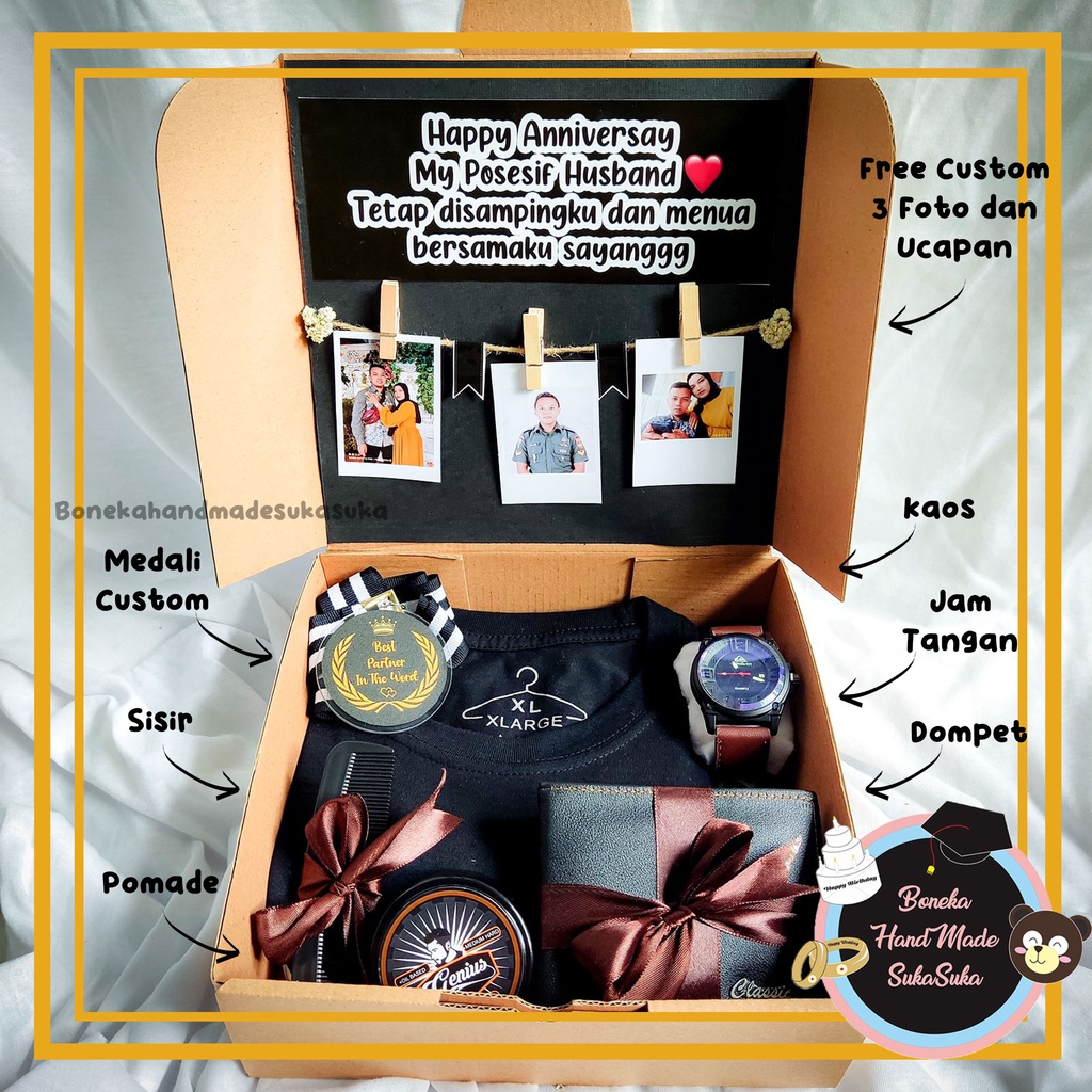 Hampers kado ulang tahun cowok / Kado anniversary cowok / Kado wisuda cowok / Hampers Lebaran Cowok 