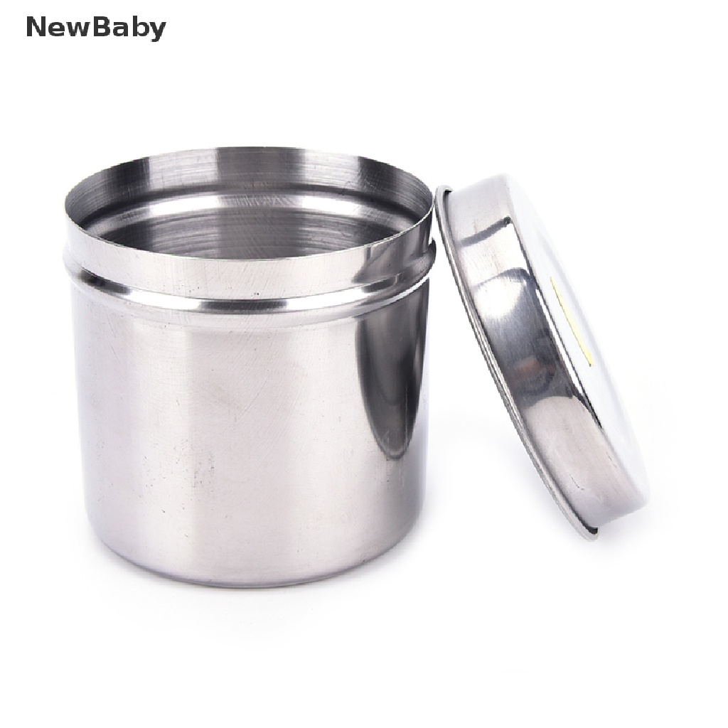 New Tabung Stainless Steel Wadah Kapas Alkohol Untuk Disinfektan Tato Bayi