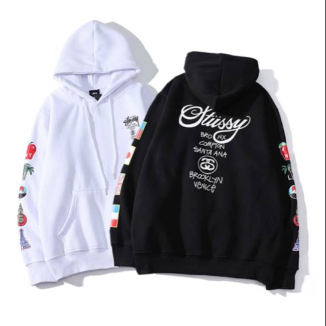 hoodie stussy flag