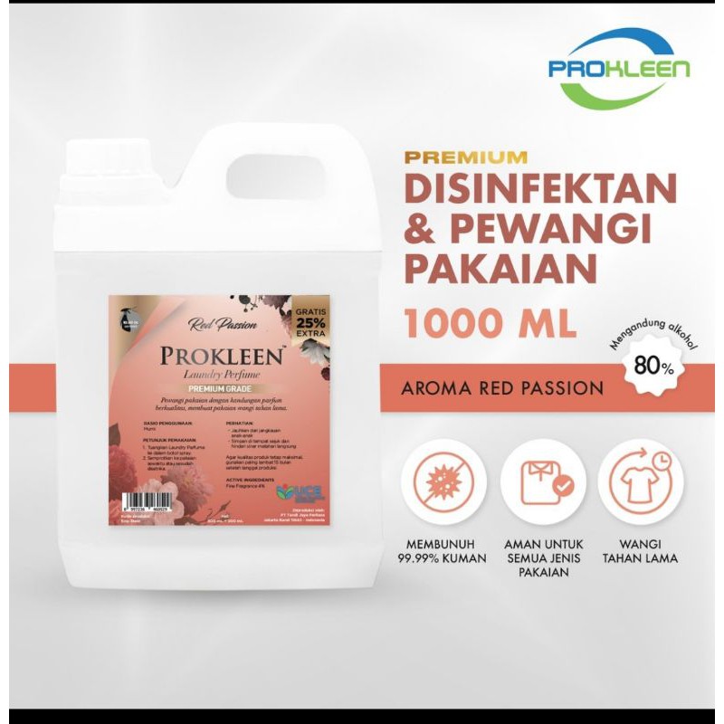 Disinfektan Pewangi Pakaian GRADE A PREMIUM PROKLEEN 1 LITER PARFUM LAUNDRY