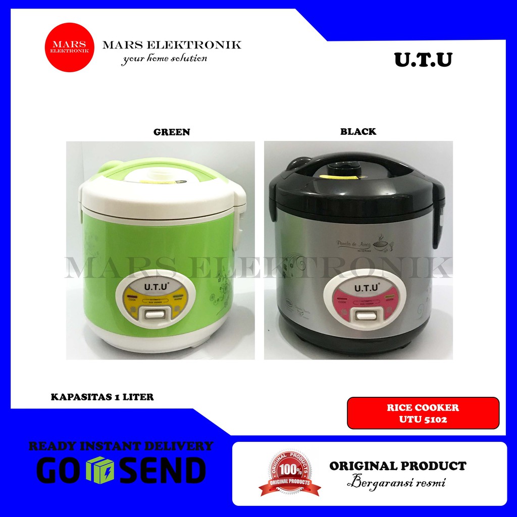 RICE COOKER UTU 5102 KAPASITAS 1 LITER/ MAGIC COM UTU 5102 / PENANAK NASI UTU 5102
