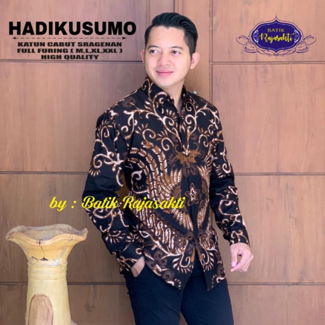 Batik Pria HADIKUSUMO Katun Cabut Full Furing Termurah