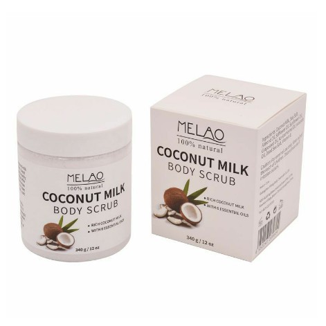 Salt Coconut MELAO Naturals Body Scrub Body Pure Bath Milk / Body Scrub Coconut Milk