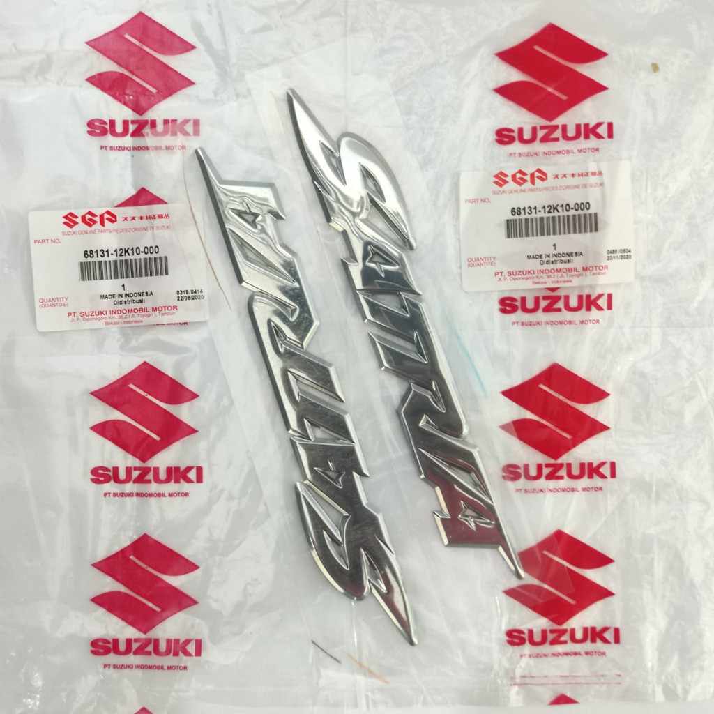 LOGO EMBLEM SIMBOL TULISAN BODY SATRIA FU INJEKSI 150 SGP 68131-12K10