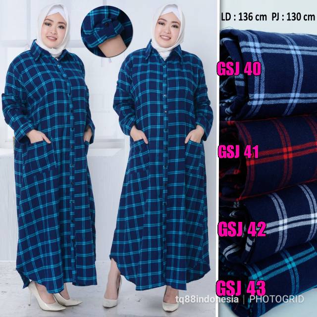 Gamis flanel super jumbo/gamis flanel jumbo/gamis jumbo/long dres jumbo/gamis kotak jumbo/maxi jumbo