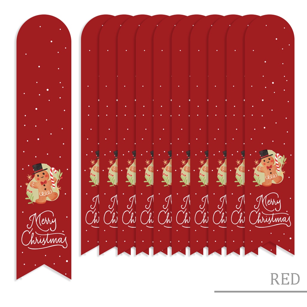 

Ashadewi Gayatri - Sticker Seal "Merry Christmas" 4x19.5 cm [Harga 10 pcs]