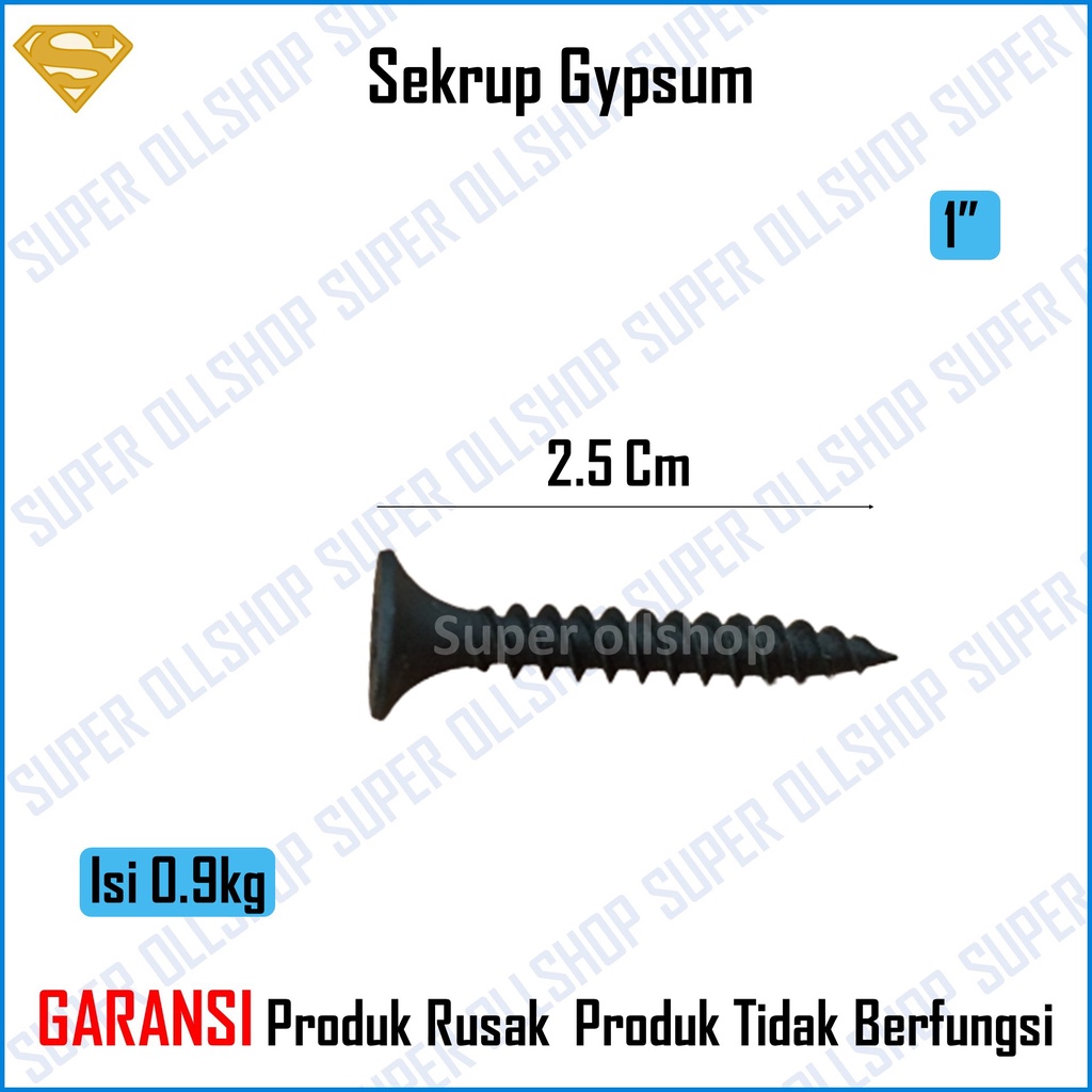 Sekrup Gypsum Baja Baut Skrup Kayu Gipsum Drywall Screw Perkotak