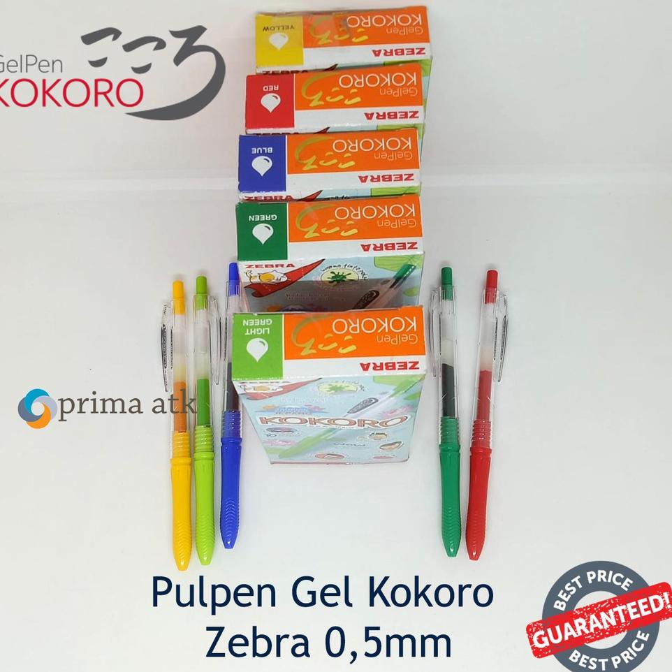 

Terbaik.. [Per Pak Bisa Campur] Pulpen Bolpen Gel Kokoro Zebra Gel Pen 1 Set Pack Lusin Warna Lucu Murah 0,5mm