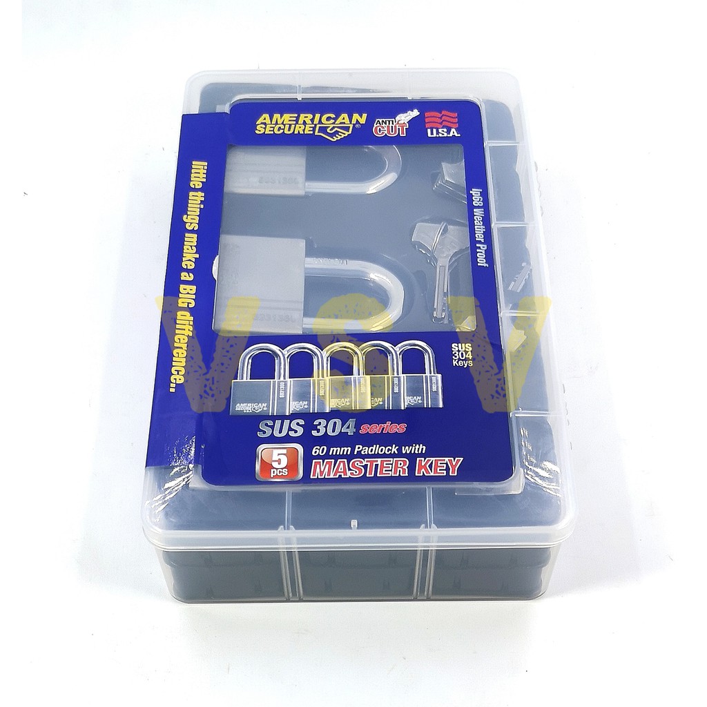 American Secure Gembok master key 60mm isi 5 / gembok rumah / gembok gudang