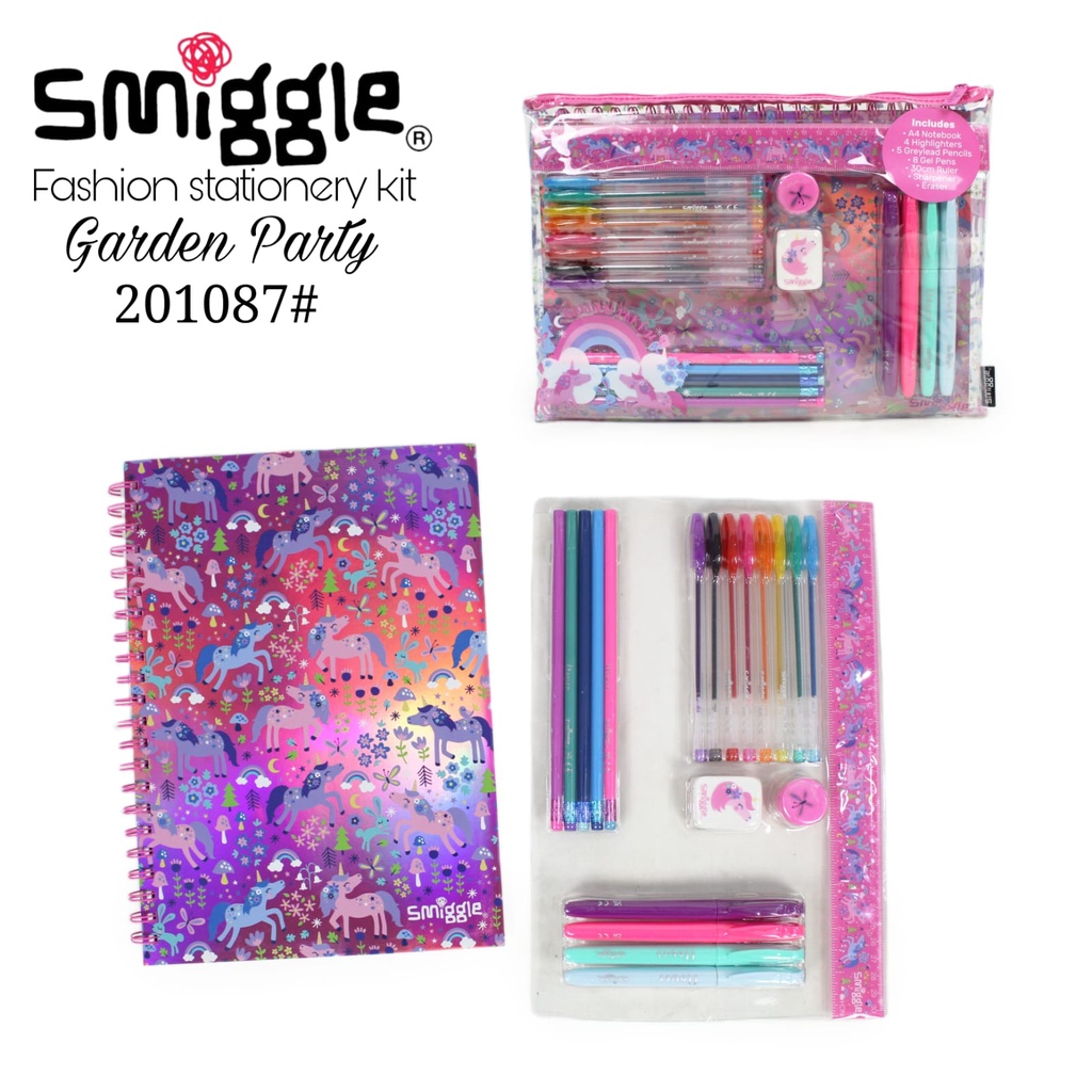 SMIGGLE Stationery Kit Pencil Case Gift Pack Set Dino / Unicorn / Ice cream