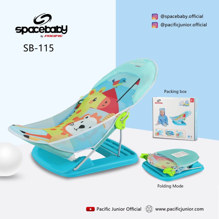 *Hazelcare* Space Baby SpaceBaby SB-115 Deluxe Baby Bather Kursi Jaring Mandi Bayi