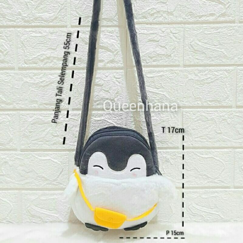 Tas Selempang Boneka Floopy Tas Selempang Anak Pinguin &amp; Melody