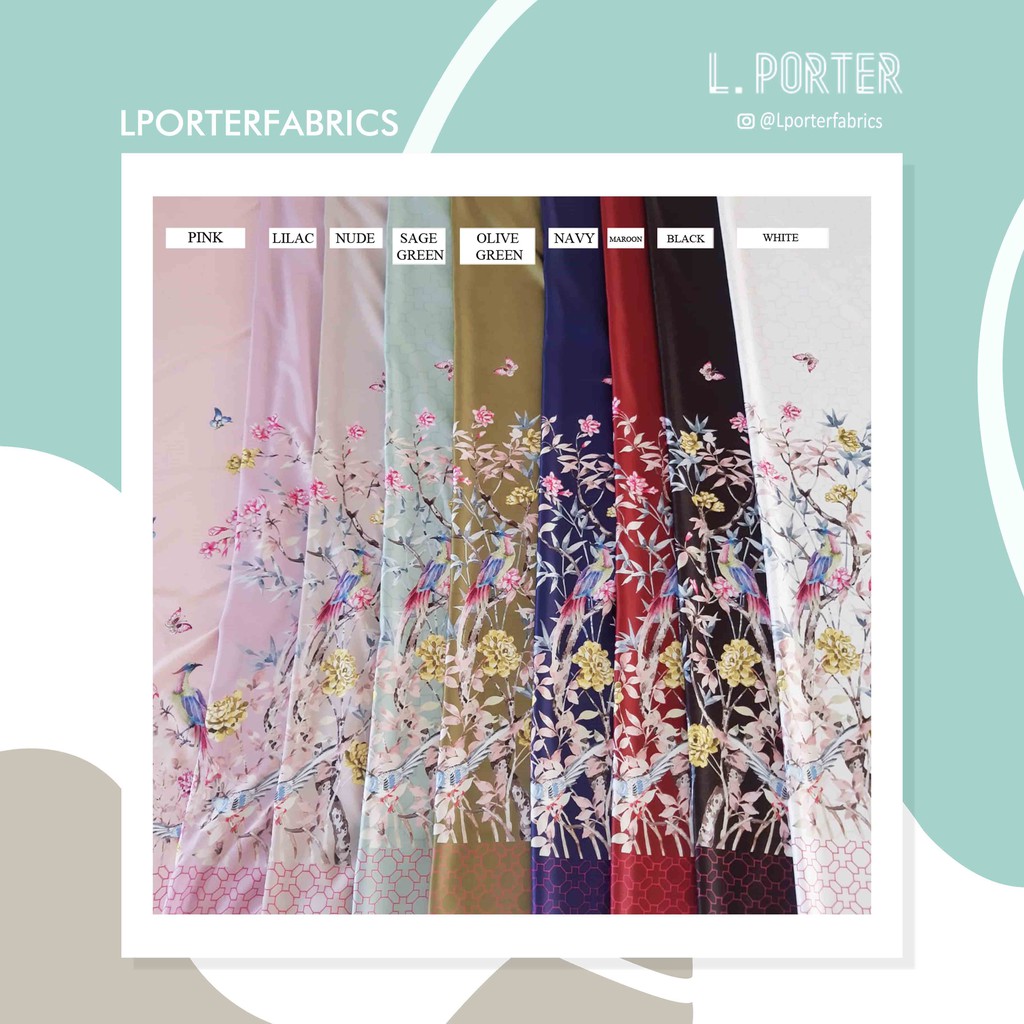 Kain Cheongsam Cheongsam Sangjit Kain L. Porter Fabrics Satin Bridal Motif Zen Kain Motif Oriental K