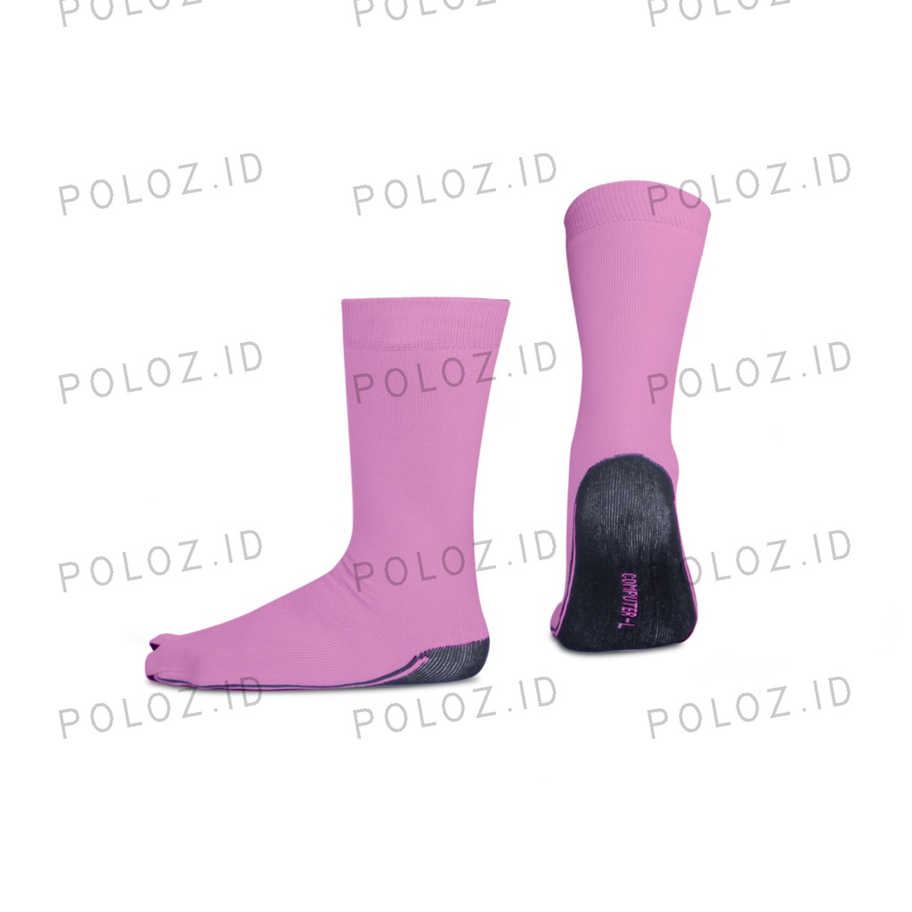 KAOS KAKI JEMPOL MUSLIMAH TELAPAK HITAM KAOS KAKI JEMPOL PANJANG KAOS KAKI PANJANG CEWE-PINK FANTA