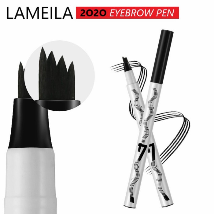 LAMEILA 2020  Pensil alis Eyebrow Pen Four-Claw Eye Brow Tint Fork Tip Waterproof Natural Eyebrow Long Lasting