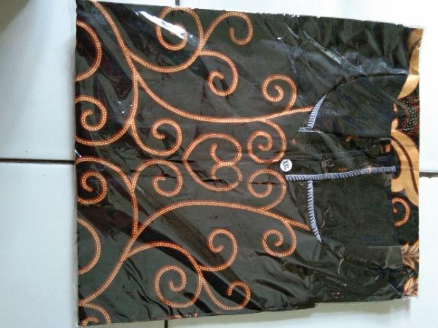 Kemeja Batik Pria Lengan Panjang Size M L Xl Xxl Bswart Batik Hrb026 Kenango Hem Panjang Padi
