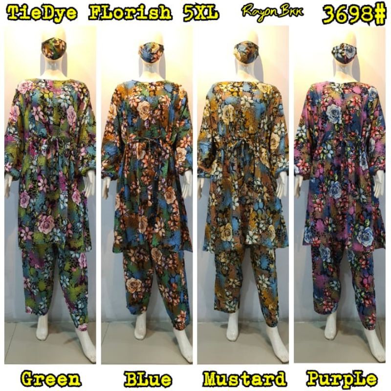 JOSJOLI_STORE/3678-3698 Setcel Rayon Jumbo 5XL/Stelan Wanita Dewasa Kekinian/Busui