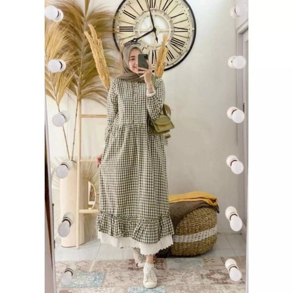 Raline Dress / Dress wanita terkini / Dress Raline / Gamis wanita terbaru / Dress import