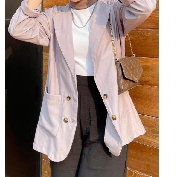 Muraaaahh.. [Michiko] Freya Blazer Outer Wanita Hijab Dewasa Baju Kerja Formal Outfit