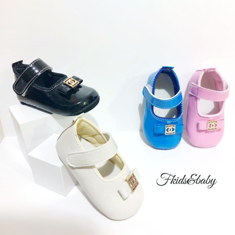 Fkids&amp;baby - Sepatu bayi prewalker / baby shoes gril - balet dianaa glosy