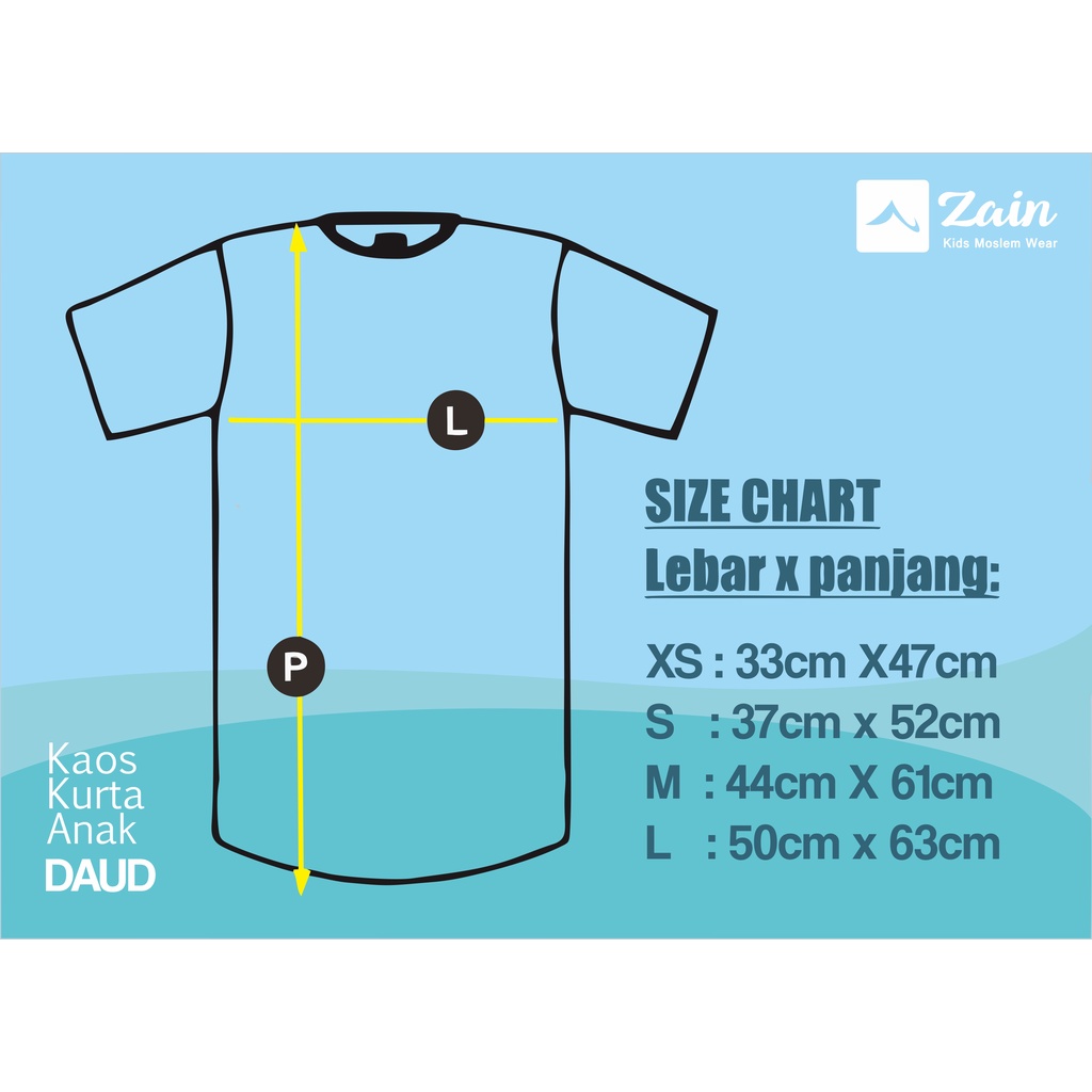 Kaos kurta Anak Daud By Zain Moslem Apparel