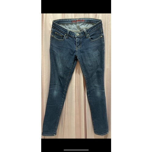 PRELOVED: Logo jeans wanita biru tua