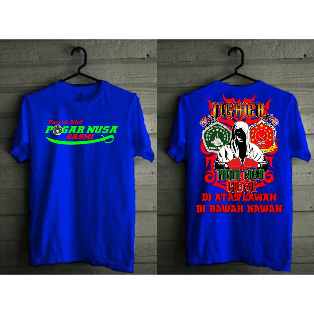 Kaos Pagar Nusa Fighter Pagar Nusa Gasmi-Kaos Biru
