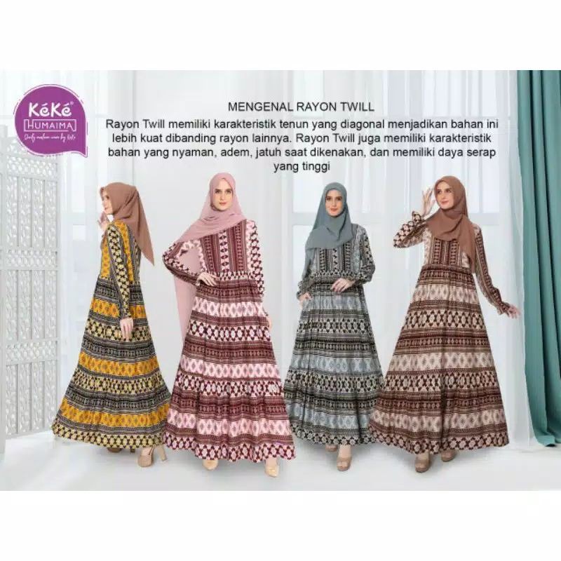 Gamis Dewasa Keke ~Athira Dress (GDH 20) ~