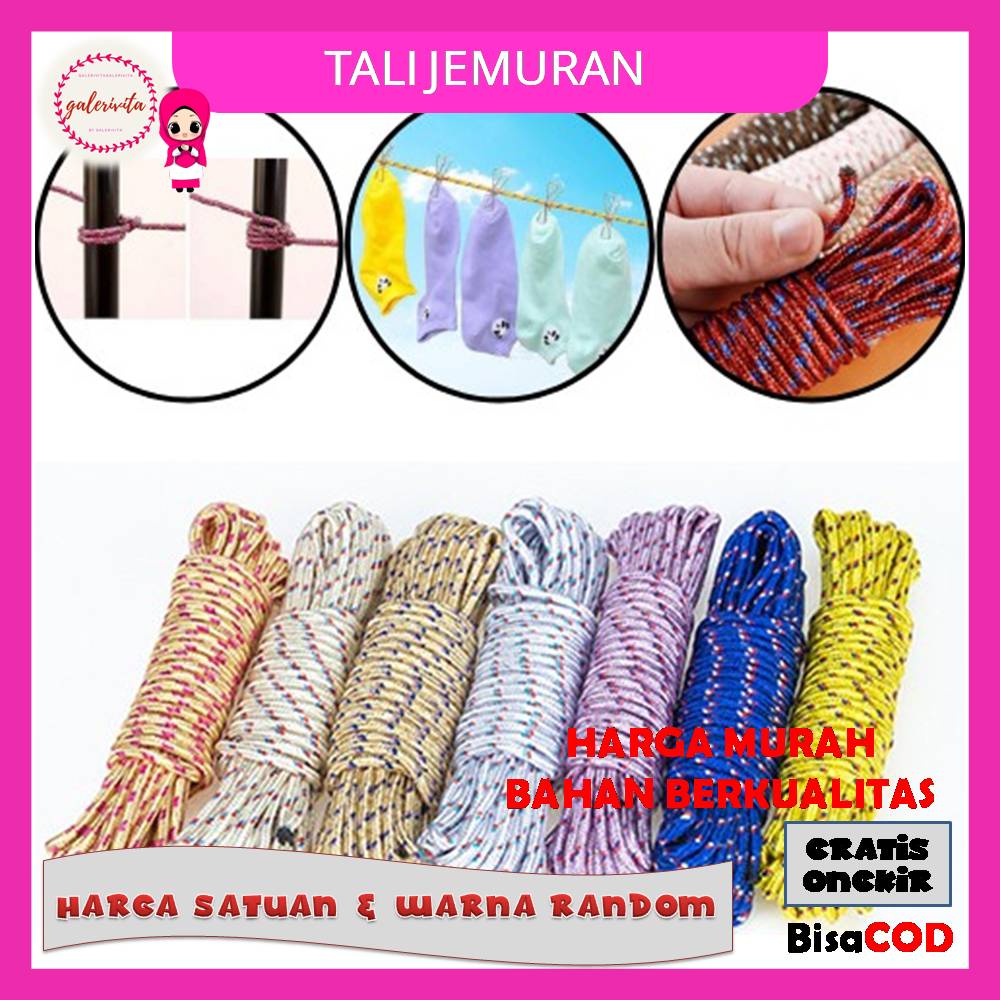 Tali Jemuran Baju Nylon 10 Meter / Tali Jemuran Tali Tambang 10 Meter