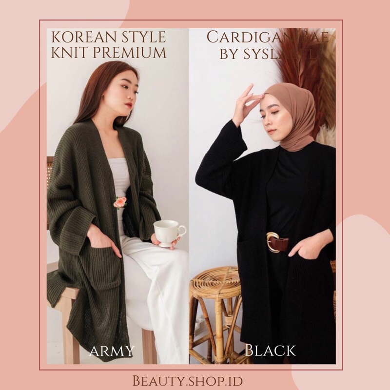 [PREMIUM] LONG CARDIGAN BAE BY SYSLABEL - KNIT CARDI PREMIUM A5