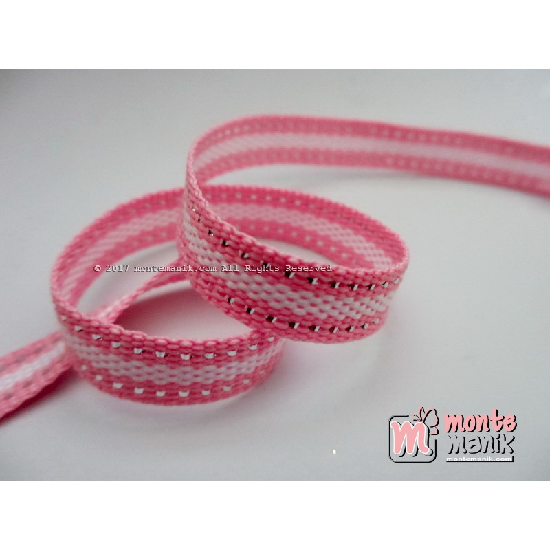 

Pita Woven Variasi Stripes Pink 1 cm (PITA-190)