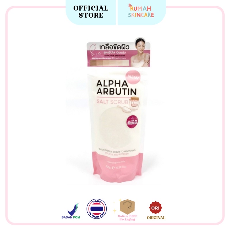 PRECIOUS SKIN Alpha Arbutin 3Plus Whitening Body Shower Salt Scrub / Lulur Badan / Garam Mandi 300g