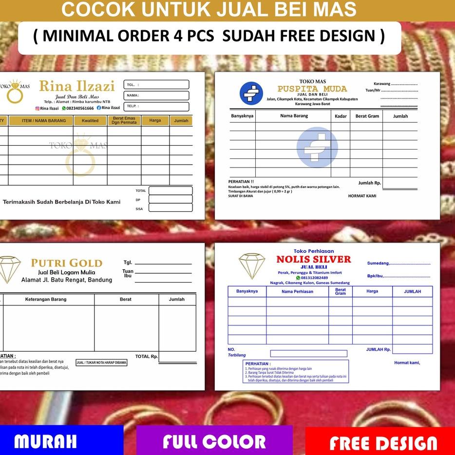 

⚡GROSIR⚡ NOTA TOKO MAS FREE DESIGN termurah se indonesia