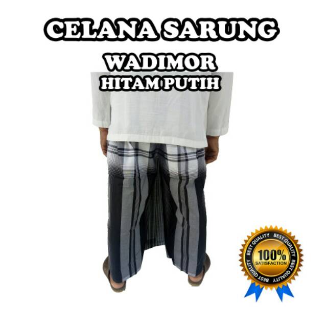 Celana Sarung Dewasa Wadimor Hitam Putih