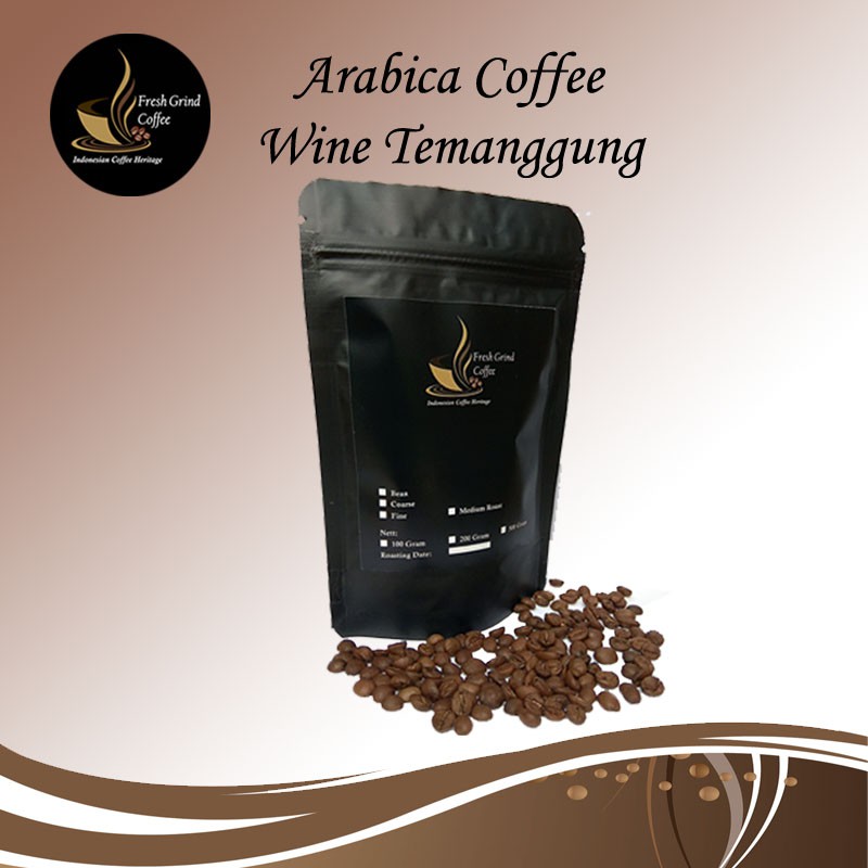 

Kopi Arabica Wine Temanggung 100 Gram Kopi Tubruk Kopi V60 Fruity